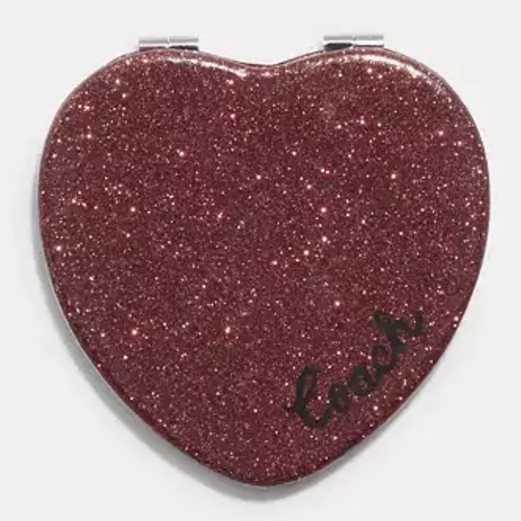 Coach Accessories - Coach Glitter Heart Compact new with tags in packaging